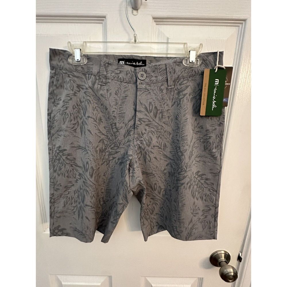 NWT Travis Mathew Men's Gray Jaguar Golf Shorts Size 30